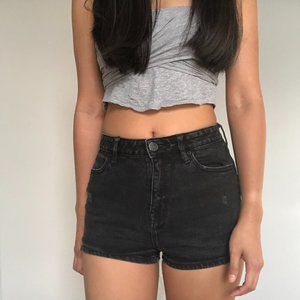 Urban Outfitters black high waisted denim shorts